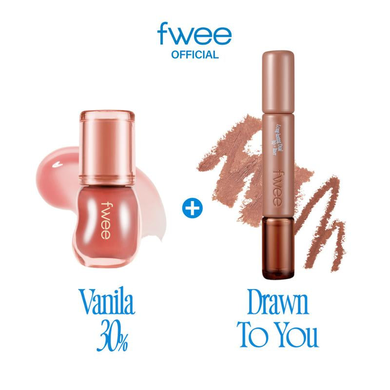 [Tiktok Shop Exclusive] Fwee Easy Lazy Lip Combo | LONG-LASTING DUAL COLORING STICK LIP + LINER & 3D Voluming Gloss | Transproof Lip Combo |