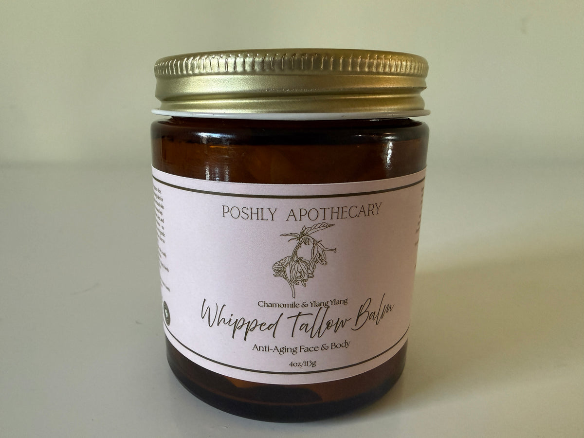 Whipped Tallow Face & Body Balm Chamomile & Ylang Ylang 4oz